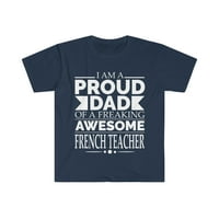 Ponosni tata fantastične učiteljice Francuskog u majici Očev danod 9 do 3 inča