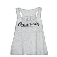 Zahvalnost ženska modna Majica Bez rukava s modernim gornjim dijelom za vježbanje i jogu, Sportska siva, mala