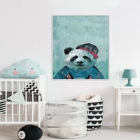 Loša Panda floater uokvirena slikati ispis na platnu