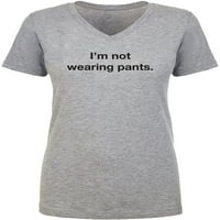 ne nosim hlače, Ženska majica s izrezom u obliku slova u obliku slova u