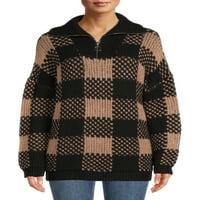 Radionica ženska četvrt džemper s puloverom od zip -a