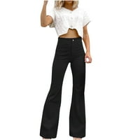 Duge hlače za žene, Ženska Moda, uklopljeni kroj, udobne obične Ležerne hlače s džepovima, crne;
