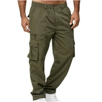 Muške hlače na rasprodaji Muške obične casual hlače s puno džepova vanjske ravne fitness hlače teretne hlače teretne hlače