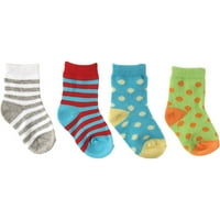 Šarene čarape za novorođene dječake i djevojčice, 4 pakiranja, Odaberite svoju boju i veličinu