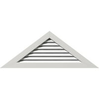 Ekena Millwork 44 W 1 8 h Triangle Gable Off Funkcionalan, PVC Gable Oblub s 1 4 Flat Trim okvir