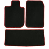 Chevrolet Equino crni s crvenim ivice tepiha prostirke podne prostirke, prilagođeni prikladni za ,, - vozač, putnički i stražnji