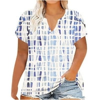 Ženske ljetne majice s kratkim rukavima, majice s kratkim rukavima i majice s kratkim rukavima, široke Ležerne bluze s prevelikim