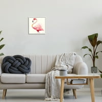 Stupell Minimalni flamingo ptice akvarel životinja i insekti slikaju bijeli uokvireni umjetnički print zidni umjetnost