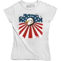 Američka Vintage majica s prikazom američke zastave, orla, ptice grabljivice, domoljubnog ženskog ponosa