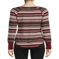 Nema granica juniora, prugasti Henley Top