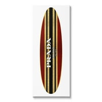 Stupell Industries Crvene crne modne pruge Trendi dizajnerska ploča za surfanje platno zidna umjetnost, 40, dizajn Madeline Blake
