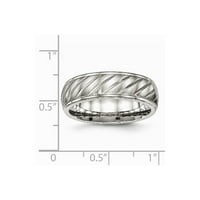 Brušeni i polirani prsten od nehrđajućeg čelika