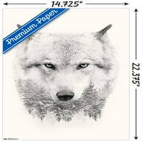 Plakat na zidu s vukovima-drvećem, 14.725 22.375