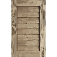 Ekena Millwork 32 W 36 h Timbertane s pijeskom s pravučama Fau Wood Nefunkcionalni otvor za zabat, temeljni tan