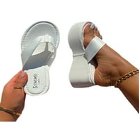 Ženske hladne papuče otporne na habanje s otvorenim nožnim prstima, neklizajuće večernje modne klinaste papuče