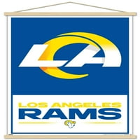 Zidni plakat s logotipom Los Angeles Rams u drvenom magnetskom okviru, 22.37534