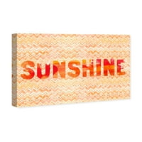 Tipografija avenije Runway Avenue i citati zidna umjetnička platna tiskati 'Sunshine' citati i izreke - narančaste, narančaste