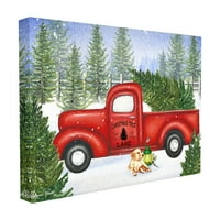 Kolekcija kućnog dekora _ Crveni kamionet s psom i fenjerom, zidna umjetnost na razvučenom platnu, 1. 20