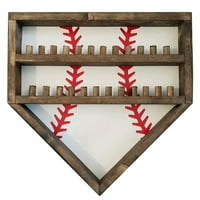 Rustikalni drveni Baseball stalak za pohranu prstena za bejzbol i prvenstvo, držač za ukrašavanje kućnog ureda za Bejzbol, poklon
