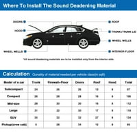 automobilska akustična barijera 197 Mil 10,76 četvornih metara toplinska izolacijska prostirka za prigušivanje zvuka