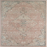 Vintage ružičasti tepih od 10 do 14 inča