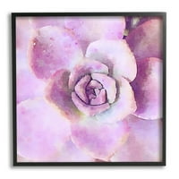 Stupell Industries ružičasti sočni botanički listovi botanički i cvjetni slikar crni uokvireni umjetnički print zidni umjetnost