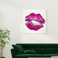Wynwood Studio Fashion and Glam Contemporary Canvas Art - ljubičasti ruž za usne, zidna umjetnost za dnevnu sobu, spavaću sobu i