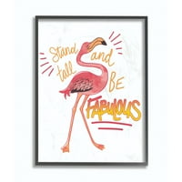 Stupell Industries Budite fenomenalna flamingo životinja ružičasta inspirativni dizajn riječi uokvirena zidna umjetnost do subotnje