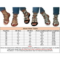 ;/ Ženske gladijatorske ravne sandale s leptirom i rhinestonesom, ljetne sjajne sandale s otvorenim prstima, veličina cipela 4-12