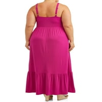 Terra & Sky Women's Plus veličine solidna maxi haljina, veličine 0x-4x