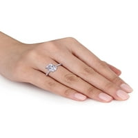 Prsten od bijelog zlata 10 karat s bijelim сапфиром T. G. W. i dragulj T. W. u 4 karat, stvorena tvrtka T. G. W.