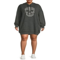 Nema granica Junior's Plus size Mineral Wash Hoodie