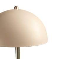Globe Electric Luna 15 mat ružičasta moderna suvremena stolna svjetiljka s mat mesinganim naglascima, 52332