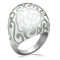 Prsten od poliranog nehrđajućeg čelika bez kamena