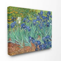 Stupell Home dekor Flower Field Plavo zeleno klasično slikarstvo Zidna umjetnost Vincent van Gogh