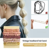 Gumice za kosu za gustu kosu, kravate za kosu, slatke narukvice u vintage stilu za gustu kovrčavu kosu, neoštećujuće gumice za kosu