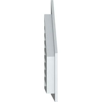 Ekena Millwork 12 W 36 H HOLL vrhunac gornjeg lijevog tona: Funkcionalan, PVC Gable Vent W 1 4 Flat Trim okvir