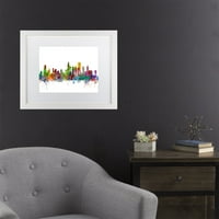 Zaštitni znak likovne umjetnosti 'Chicago Illinois Skyline' Matted Framed Art od Michaela Tompsetta