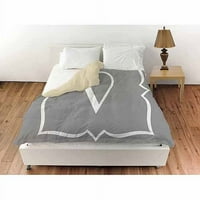 Silver Script II Monogram Duvet Cover, Queen V