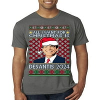 Divlji Bobbi, sve što želim za Božić su Desantisovi predsjednički izbori, ružni Božićni džemper, vrhunska muška majica u Mt, tamni