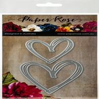 Marke za papirnate ruže - srca s doodleom 2