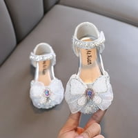 Sandale za djevojčice cipele za djevojčice s otvorenim prstima s polka točkicama cipele za prve šetače ljetne ravne sandale za malu
