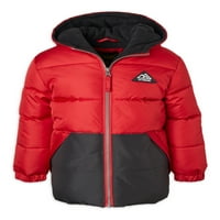 Ixtreme Toddler Boy Colorblock Puffer s pletenim šeširom, veličine 2T-4T