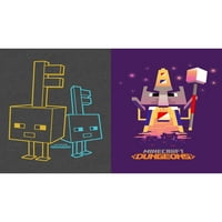 Minecraft Boys Key Golems Grafičke majice, pakiranje, veličine 4-18
