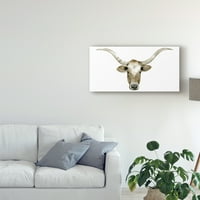Zaštitni znak likovna umjetnost 'Longhorn Steer II' platno umjetnost od Grace Popp