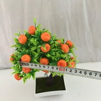 Voće umjetno stablo naranče dekorativni plastični lažni imitacijski lonac za biljke bonsai za svakodnevni život