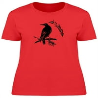 Cool Ženska majica s printom vrane Grunge - slika od A-liste, Ženska Mala veličina