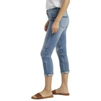 Tvrtka Silver Jeans. Ženski Capri Mid-Fit, veličine struka 24-34