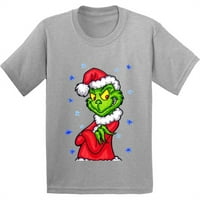 Božićne majice Grinch, smiješne majice za dječake i djevojčice, božićne majice s okruglim vratom, Ležerne majice s Grinch printom,