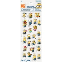 List s bucmastim naljepnicama Minioni Despicable Me, 1 karat